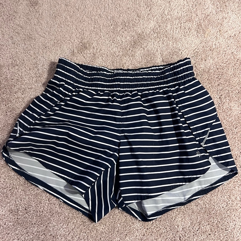 Athleta Shorts -navy stripes